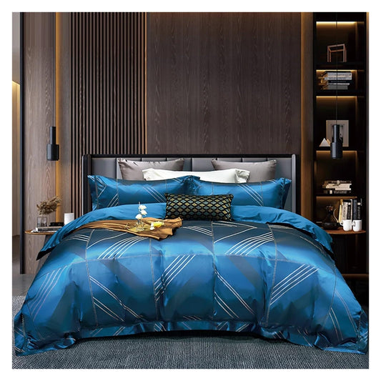 Viskee Bettwäsche-Set, 4-teilig, Bettbezug-Set, 200 x 230 cm, 220 x 240 cm, Seidenbettwäsche, Bedding Set Cotton